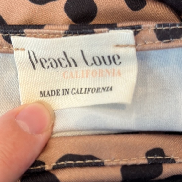 Peach Love California Leopard Print Blouse - Tan and Black - Picture 4 of 8